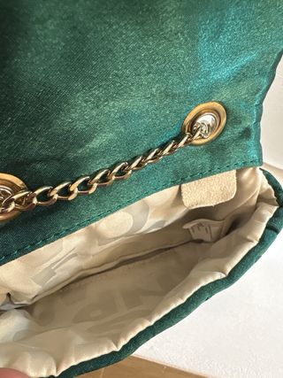 Bolso Purificación García verde perlas