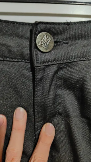 Pantalón vestir Mango gris/marrón talla M