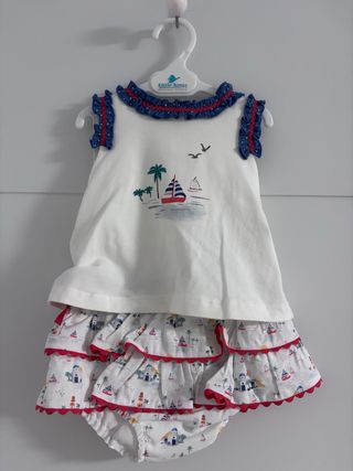 Conjunto bebé niña barco y faro