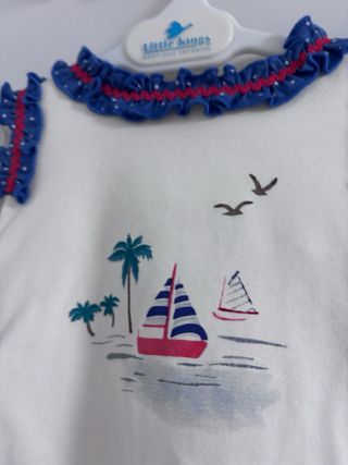 Conjunto bebé niña barco y faro