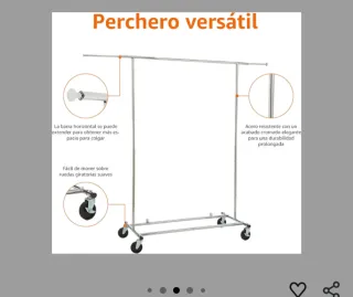 Perchero metálico con ruedas