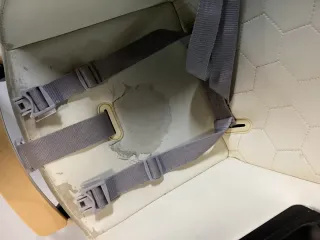 Trona bebé madera y blanco