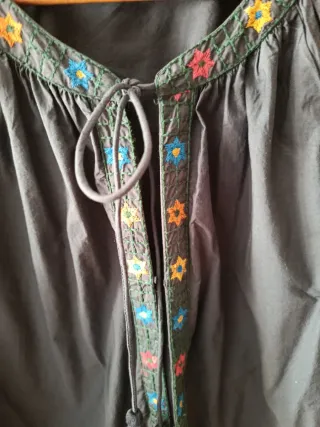 Camisa bordada boho Zara