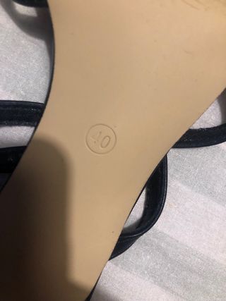 Sandalias Krack Piel Tiras Negras T40