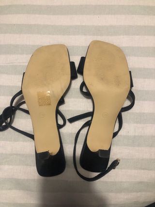 Sandalias Krack Piel Tiras Negras T40