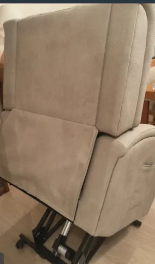 Sillón Relax Reclinable Tela Beige