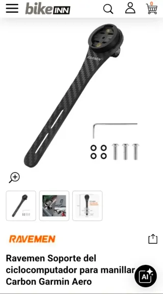 Soporte Manillar Ravemen AOM03 Carbono