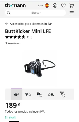 ButtKicker Mini LFE Transductor de Vibración