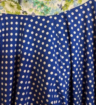 Falda flamenca azul lunares