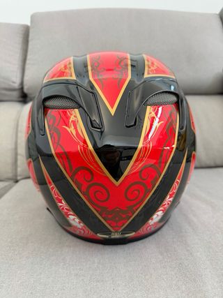 Casco AGV Negro y Rojo