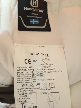 Pantalón anticorte Husqvarna Naranja/Gris