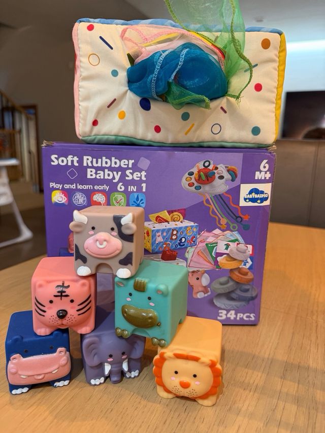 Set Montessori Bebé 6 en 1 Juguete Sensorial