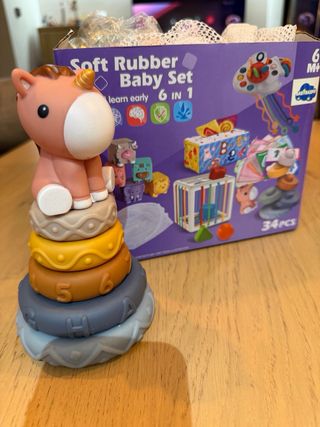 Set Montessori Bebé 6 en 1 Juguete Sensorial