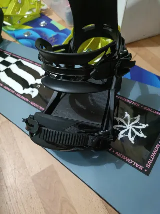 Fijaciones Snowboard Salomon Rhythm Negras