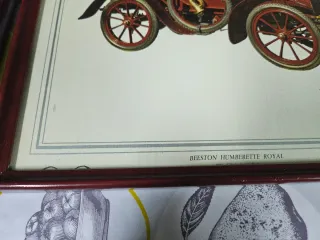 Set 2 Láminas Coches Clásicos Enmarcadas