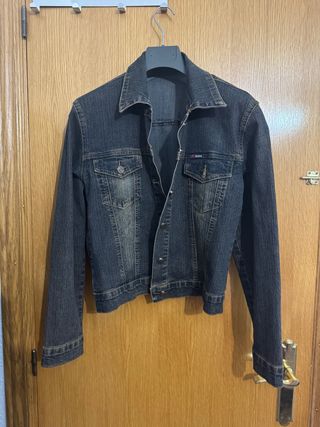 Chaqueta Vaquera Negra Lavada