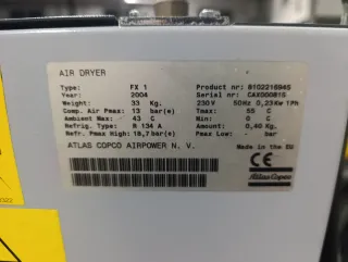 Compresor Atlas Copco FX1 con filtro