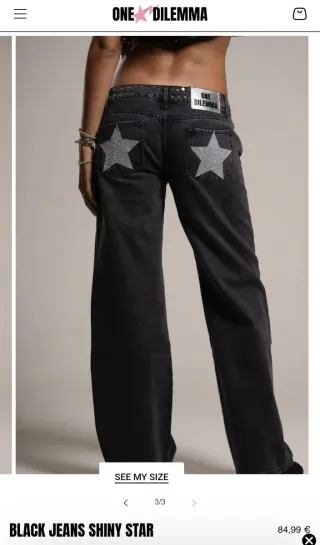 Pantalón vaquero One Dilemma negro talla 34