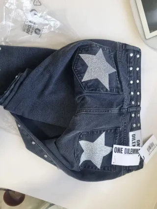 Pantalón vaquero One Dilemma negro talla 34