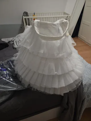 Cancán niña fallera blanco