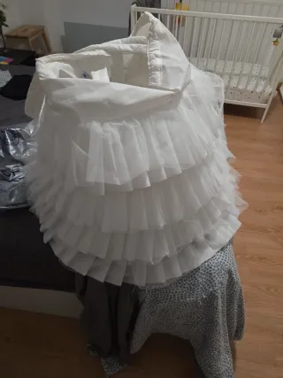 Cancán niña fallera blanco