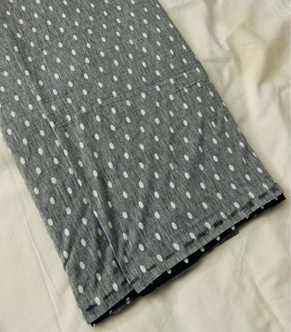 Tessuto Jersey Cotone Pois Nero