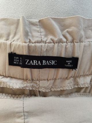 Zara Shorts Talla S Beige