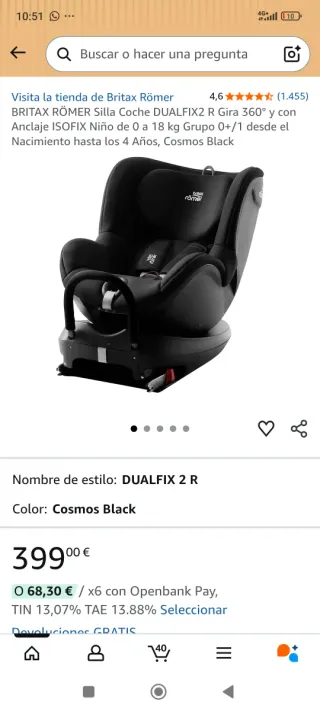 Britax Römer DUALFIX 2AR+ Funda verano Grupo 0-1