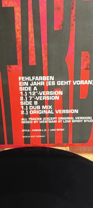 Vinilo FEHLFARBEN - Ein Jahr (Es Geht Voran)