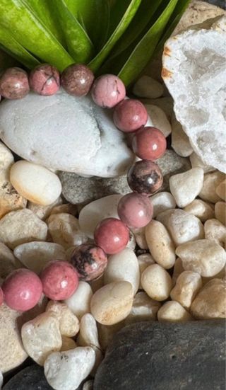 Bracciale energetico 7 Chakra,in Rodonite