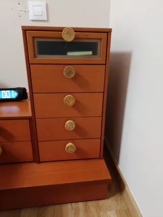 Mesilla de noche 2 alturas madera