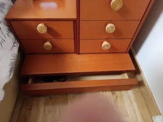 Mesilla de noche 2 alturas madera