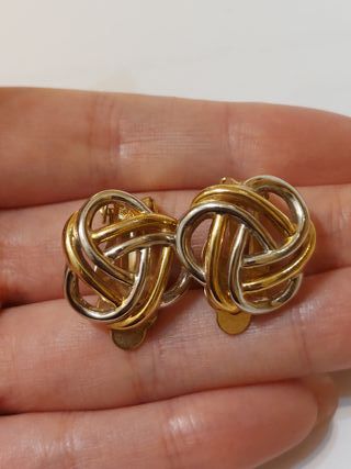 Orecchini nodo oro e argento