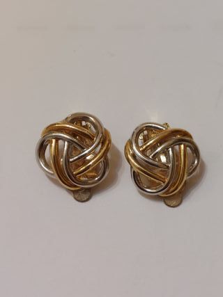 Orecchini nodo oro e argento