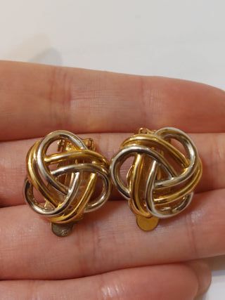 Orecchini nodo oro e argento