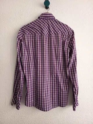 Camisa cuadros morada Fórmula Joven Talla M