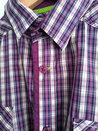 Camisa cuadros morada Fórmula Joven Talla M