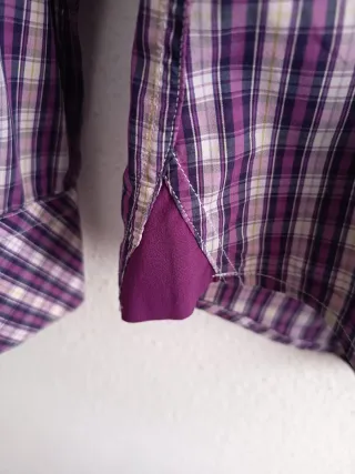 Camisa cuadros morada Fórmula Joven Talla M