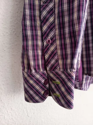 Camisa cuadros morada Fórmula Joven Talla M
