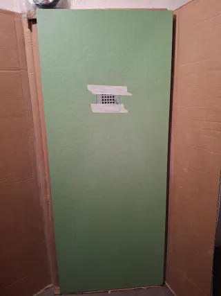 Plato de ducha resina verde textura pizarra