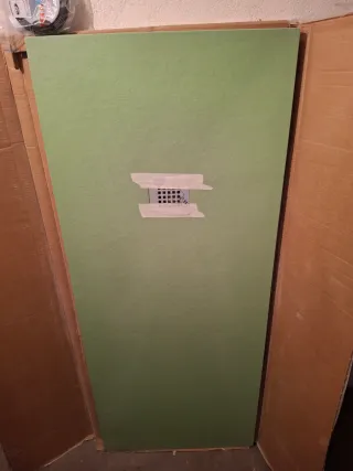 Plato de ducha resina verde textura pizarra