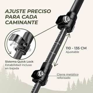 Bastones de fibra de carbono para senderismo