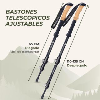 Bastones de fibra de carbono para senderismo