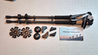 Bastones de fibra de carbono para senderismo