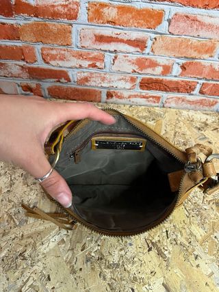 Borsa pelle vintage stile biker cuoio vintage y2k