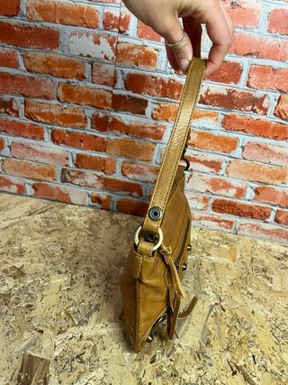 Borsa pelle vintage stile biker cuoio vintage y2k