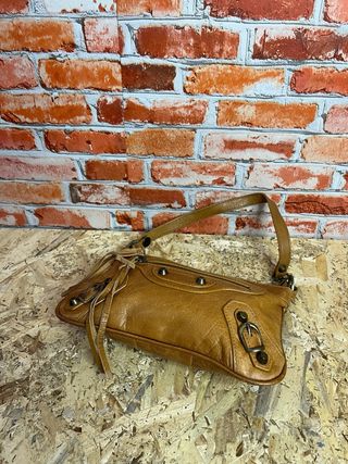 Borsa pelle vintage stile biker cuoio vintage y2k