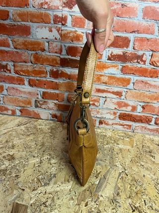 Borsa pelle vintage stile biker cuoio vintage y2k