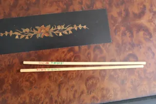 Bacchette cinesi anni '50 con decorazione