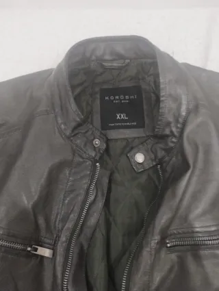 Cazadora piel gris XXL nueva sin etiquetas